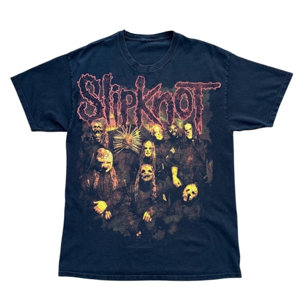 Vintage Y2K Slipknot Heavy Metal Band Concert Merch Graphic Doublesided T-shirt